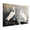 Artgeist Plakatas - Herons and Cherry Blossom - oriental-style illustration depicting birds