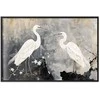 Artgeist Plakatas - Herons and Cherry Blossom - oriental-style illustration depicting birds