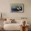 Artgeist Plakatas - Herons over a Winter Pond - illustration in the Japanese style in dark colors
