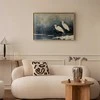 Artgeist Plakatas - Herons over a Winter Pond - illustration in the Japanese style in dark colors