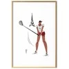 Artgeist Plakatas - Illustration of a Female Golfer with the Eiffel Tower in the Background
