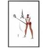 Artgeist Plakatas - Illustration of a Female Golfer with the Eiffel Tower in the Background