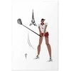 Artgeist Plakatas - Illustration of a Female Golfer with the Eiffel Tower in the Background