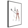 Artgeist Plakatas - Illustration of a Female Golfer with the Eiffel Tower in the Background