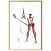 Artgeist Plakatas - Illustration of a Female Golfer with the Eiffel Tower in the Background