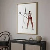 Artgeist Plakatas - Illustration of a Female Golfer with the Eiffel Tower in the Background