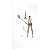 Artgeist Plakatas - Illustration of a Female Golfer with the Eiffel Tower in the Background
