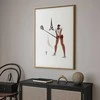 Artgeist Plakatas - Illustration of a Female Golfer with the Eiffel Tower in the Background