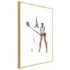 Artgeist Plakatas - Illustration of a Female Golfer with the Eiffel Tower in the Background
