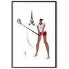 Artgeist Plakatas - Illustration of a Female Golfer with the Eiffel Tower in the Background