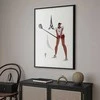 Artgeist Plakatas - Illustration of a Female Golfer with the Eiffel Tower in the Background