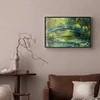 Artgeist Plakatas - Impressionist bridge - painting of a bridge against a picturesque background
