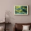 Artgeist Plakatas - Impressionist bridge - painting of a bridge against a picturesque background