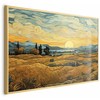 Artgeist Plakatas - Impressionistic fields - painted golden landscape with fields of grain