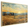 Artgeist Plakatas - Impressionistic fields - painted golden landscape with fields of grain