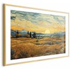 Artgeist Plakatas - Impressionistic fields - painted golden landscape with fields of grain