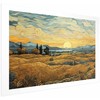 Artgeist Plakatas - Impressionistic fields - painted golden landscape with fields of grain