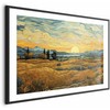 Artgeist Plakatas - Impressionistic fields - painted golden landscape with fields of grain