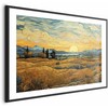 Artgeist Plakatas - Impressionistic fields - painted golden landscape with fields of grain