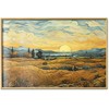 Artgeist Plakatas - Impressionistic fields - painted golden landscape with fields of grain