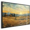 Artgeist Plakatas - Impressionistic fields - painted golden landscape with fields of grain
