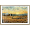 Artgeist Plakatas - Impressionistic fields - painted golden landscape with fields of grain