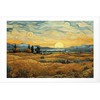 Artgeist Plakatas - Impressionistic fields - painted golden landscape with fields of grain