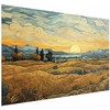 Artgeist Plakatas - Impressionistic fields - painted golden landscape with fields of grain