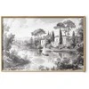 Artgeist Plakatas - Juodas-and-Baltas Vintage Landscape with a Pond