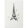 Artgeist Plakatas - Juodas Illustration of the Eiffel Tower on a Light Background