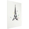 Artgeist Plakatas - Juodas Illustration of the Eiffel Tower on a Light Background
