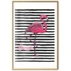 Artgeist Plakatas - Juodas Stripes and Flamingo