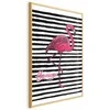 Artgeist Plakatas - Juodas Stripes and Flamingo