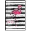 Artgeist Plakatas - Juodas Stripes and Flamingo