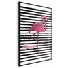 Artgeist Plakatas - Juodas Stripes and Flamingo