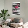 Artgeist Plakatas - Juodas Stripes and Flamingo