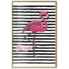 Artgeist Plakatas - Juodas Stripes and Flamingo