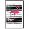 Artgeist Plakatas - Juodas Stripes and Flamingo