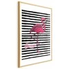 Artgeist Plakatas - Juodas Stripes and Flamingo