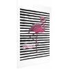 Artgeist Plakatas - Juodas Stripes and Flamingo