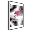 Artgeist Plakatas - Juodas Stripes and Flamingo