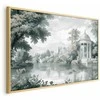 Artgeist Plakatas - Landscape with a Park and Lake in Retro Greens