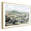 Artgeist Plakatas - Landscape with Sunny Žalias Fields
