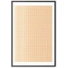 Artgeist Plakatas - Lines and Noise - a wavy grid in shades of oranžinis