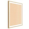 Artgeist Plakatas - Lines and Noise - a wavy grid in shades of oranžinis