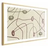 Artgeist Plakatas - Lines and Shapes - a bead labyrinth on a pale, worn background