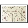 Artgeist Plakatas - Lines and Shapes - a bead labyrinth on a pale, worn background