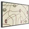 Artgeist Plakatas - Lines and Shapes - a bead labyrinth on a pale, worn background