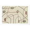 Artgeist Plakatas - Lines and Shapes - a bead labyrinth on a pale, worn background
