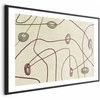 Artgeist Plakatas - Lines and Shapes - a bead labyrinth on a pale, worn background